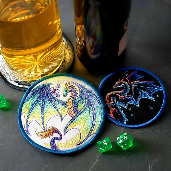 Dragon in Flight Coaster (In-the-Hoop) - Image 6