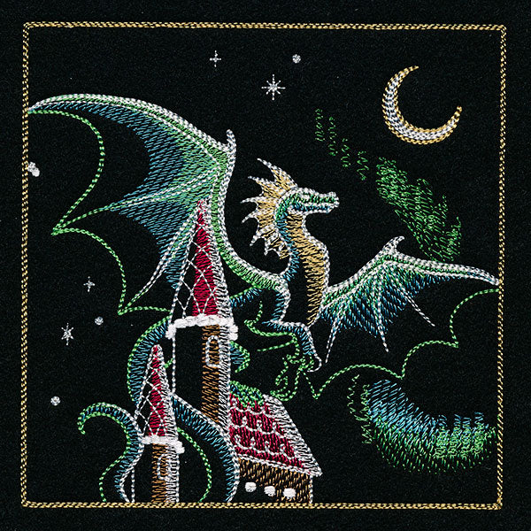 Dragons & Gingerbread Christmas Panel 1 - Image 5