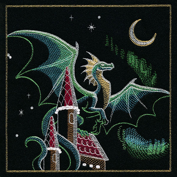 Dragons & Gingerbread Christmas Panel 1 - Image 9