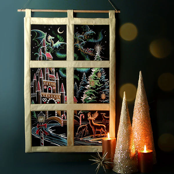 Dragons & Gingerbread Christmas Panel 3 - Image 6
