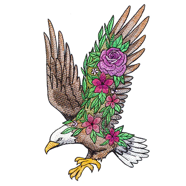 Eagle in Flowers - Image 5