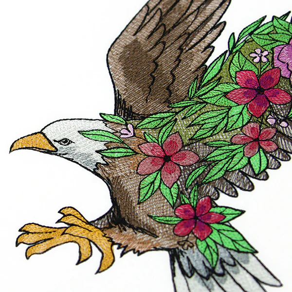 Eagle in Flowers - Image 6