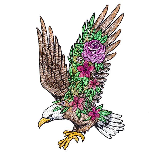 Eagle in Flowers - Image 7