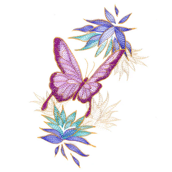 Elegant Butterfly and Blooms - Image 3