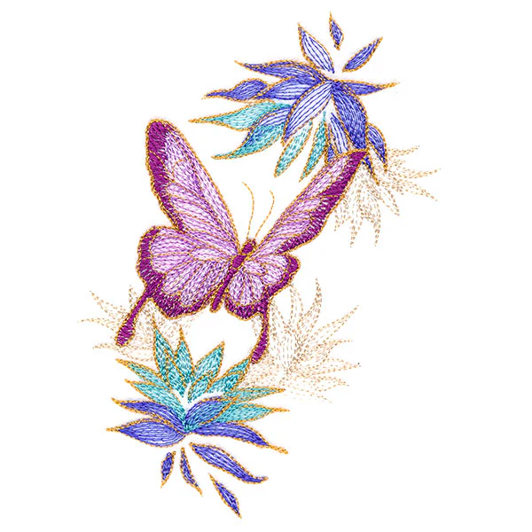 Elegant Butterfly and Blooms - Image 5