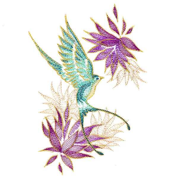 Elegant Swallow and Blooms - Image 5