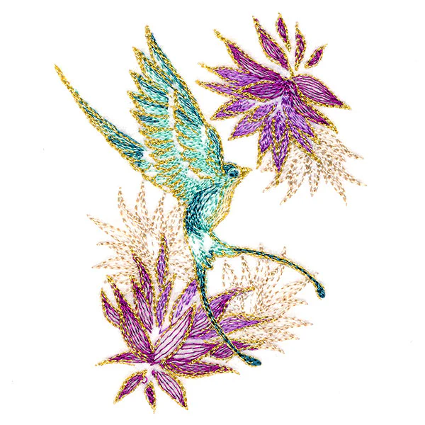 Elegant Swallow and Blooms - Image 7