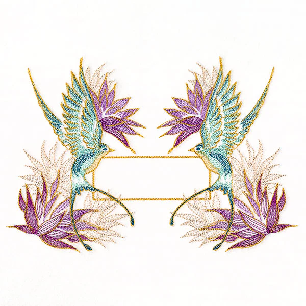 Elegant Swallow Quilt Label - Image 3