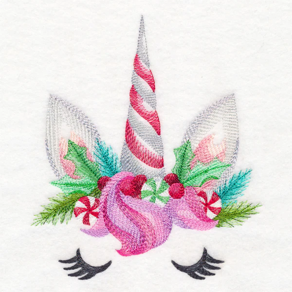 Enchanting Christmas Unicorn Face - Image 2