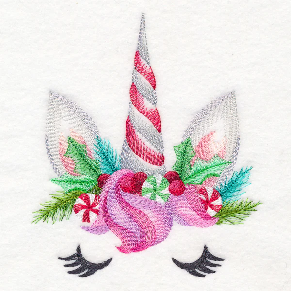Enchanting Christmas Unicorn Face - Image 3