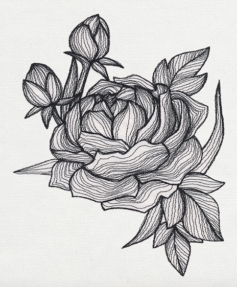 Engraved Peony - Image 2