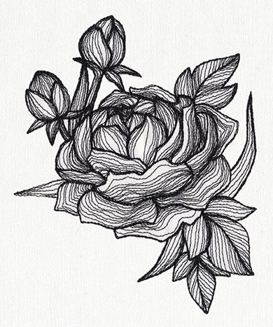 Engraved Peony - Image 3
