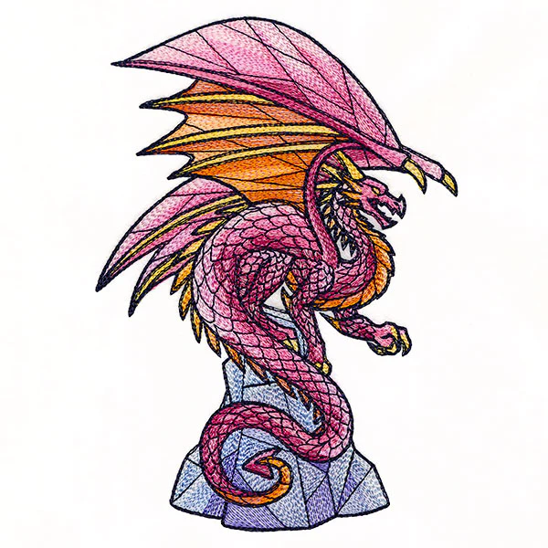 Facets of Fantasy Stained Glass Dragon - Image 5