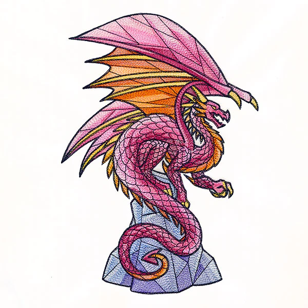 Facets of Fantasy Stained Glass Dragon - Image 7