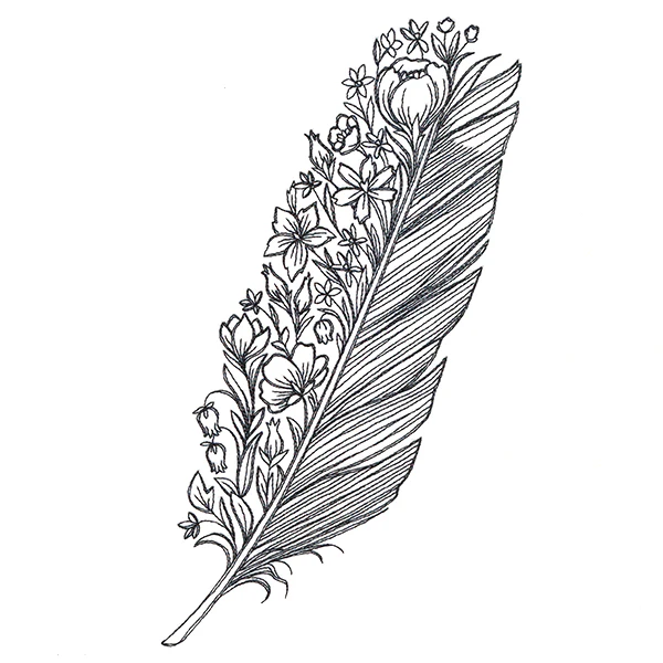 Feather in Flowers - Image 3