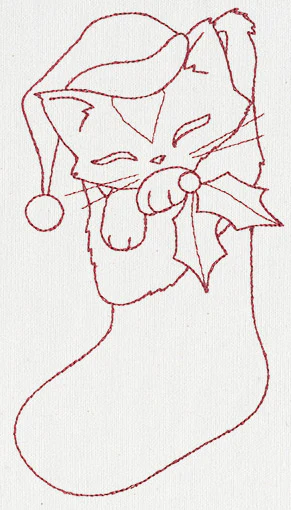 Feline Festive Outlines - Kitty Stocking - Image 4