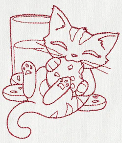 Feline Festive Outlines - Milk & Cookies Kitty - Image 5