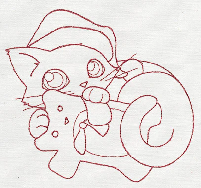 Feline Festive Outlines - Teddy Bear Kitty - Image 4