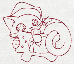 Feline Festive Outlines - Teddy Bear Kitty - Image 5