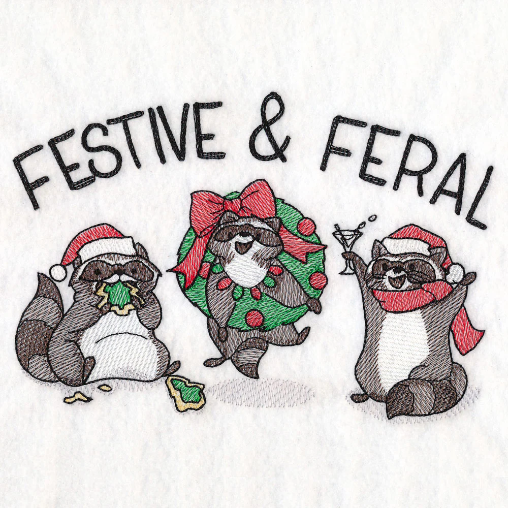 Festive & Feral Raccoons - Image 3