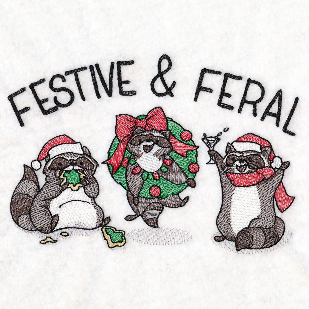Festive & Feral Raccoons - Image 4