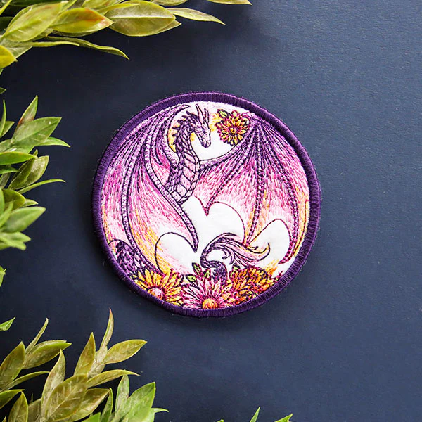 Flight of Flowers Dragon Coaster (In-the-Hoop) - Image 3