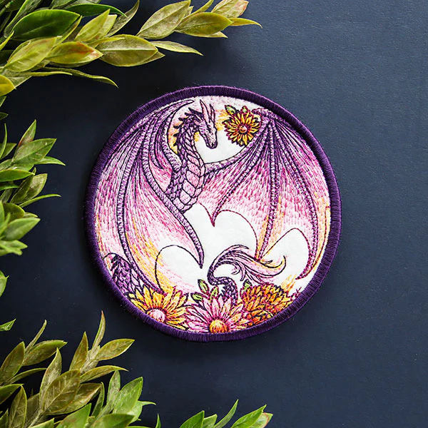 Flight of Flowers Dragon Coaster (In-the-Hoop) - Image 5