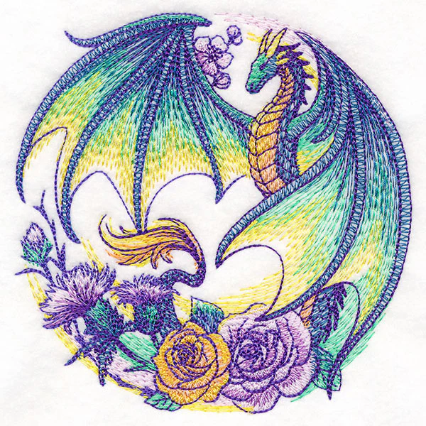 Flight of Flowers Dragon Wreath - Image 4