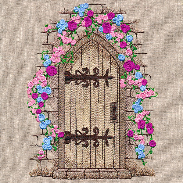 Floral Antique Door - Image 3