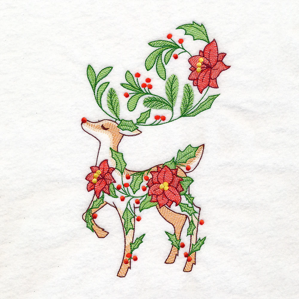 Floral Christmas Reindeer - Image 3