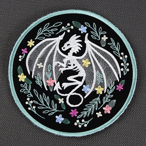 Floral Dragon Skeleton Trivet (In-the-Hoop) - Image 2