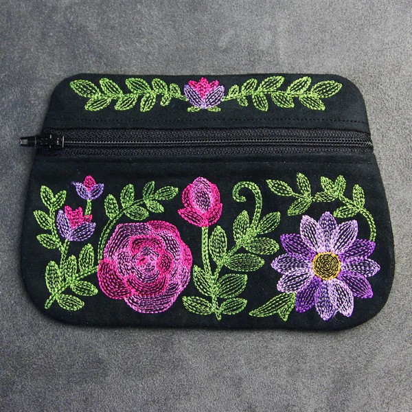 Floral Fashions Zipper Pouch (In-the-Hoop) - Image 2