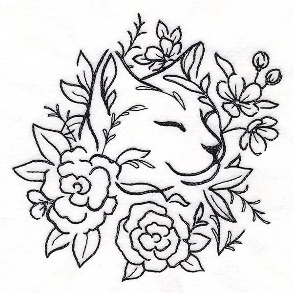 Floral Feline - Kitty in Roses - Image 3