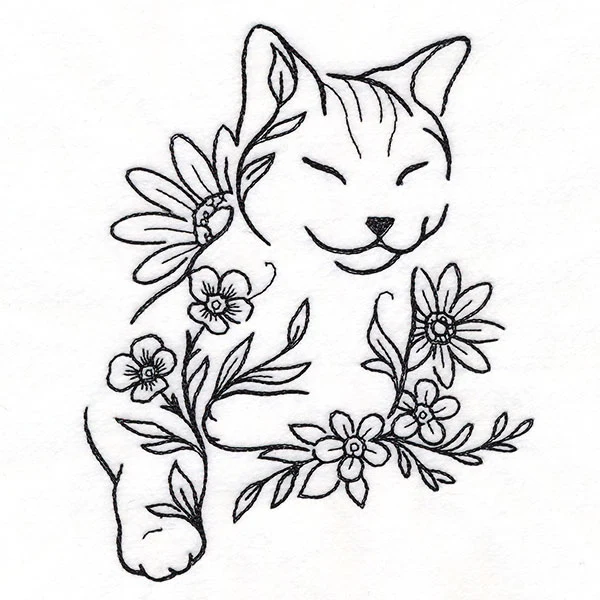 Floral Feline - Kitty Portrait - Image 3