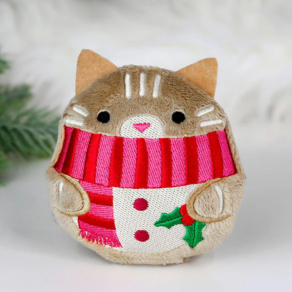 Fluffy & Festive Cat (In-the-Hoop)