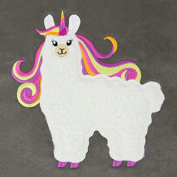 Fluffy Llama Unicorn (Applique) - Image 3