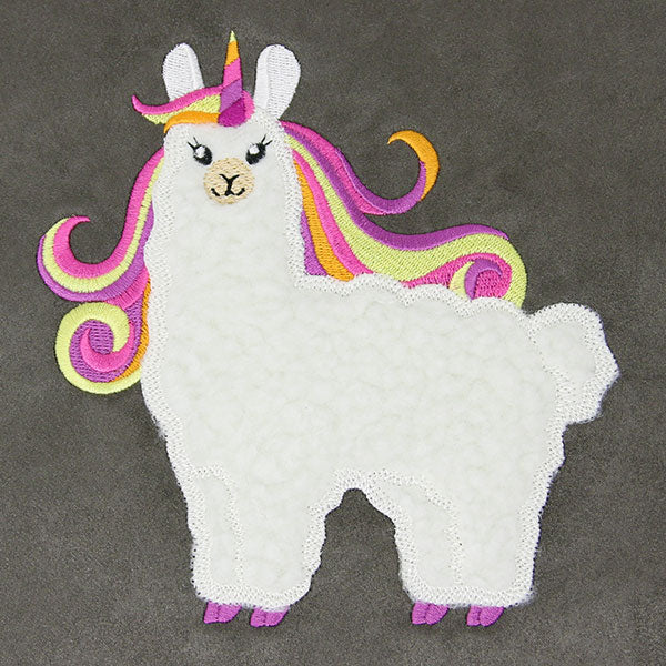 Fluffy Llama Unicorn (Applique) - Image 5