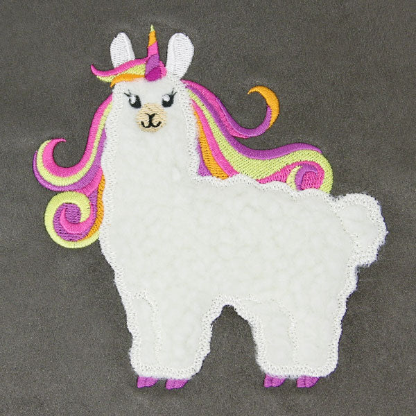 Fluffy Llama Unicorn (Applique) - Image 7
