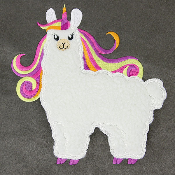 Fluffy Llama Unicorn (Applique) - Image 9