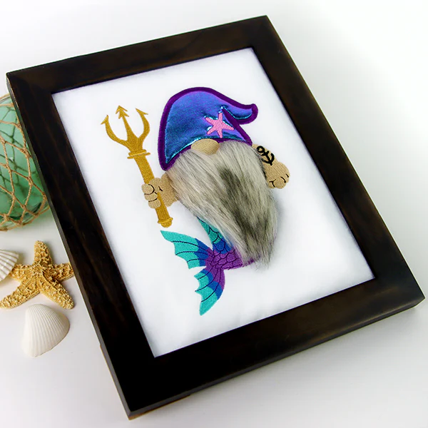 Fluffy Mermaid Gnome (Applique) - Image 6