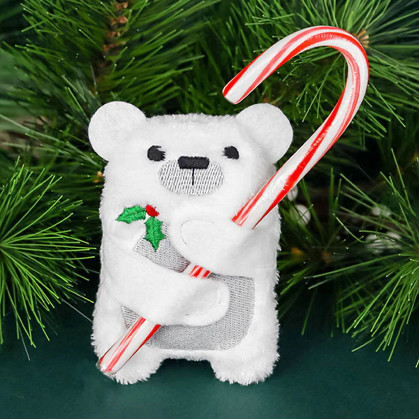 Fluffy Polar Bear Candy Cane Holder (In-the-Hoop) - Image 6