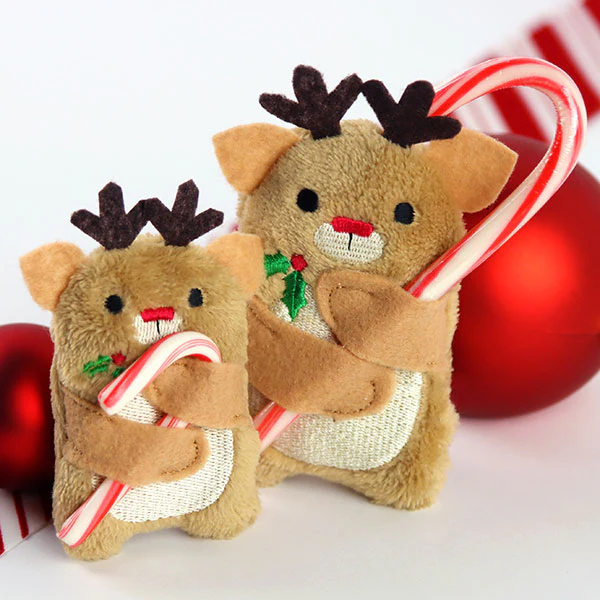 Fluffy Reindeer Candy Cane Holder (In-the-Hoop) - Image 3