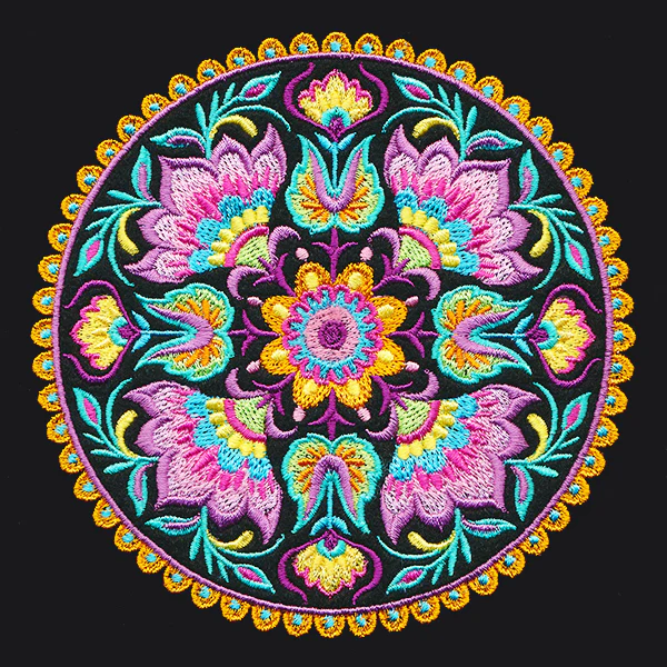 Folk Flowers Medallion - Image 13