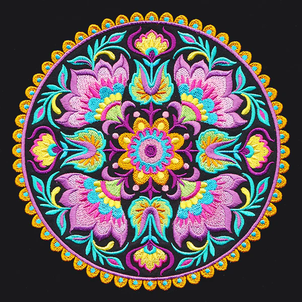 Folk Flowers Medallion - Image 7