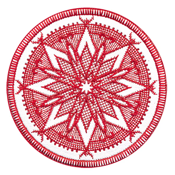 Folk Winter Snowflake Coaster (In-the-Hoop) - Image 3
