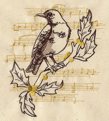 French Vintage Christmas Robin - Image 2