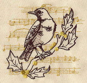 French Vintage Christmas Robin - Image 3