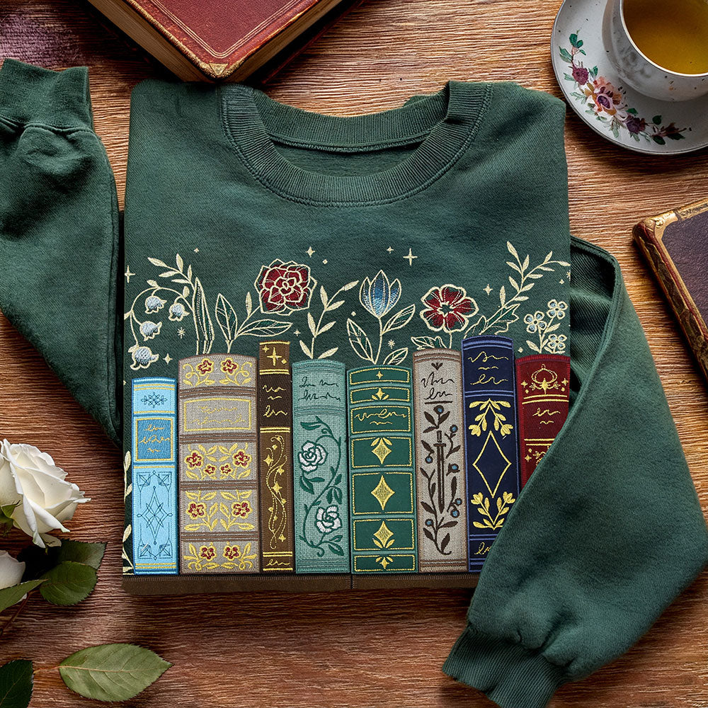 Gilded Books & Blooms (Applique) - Image 5