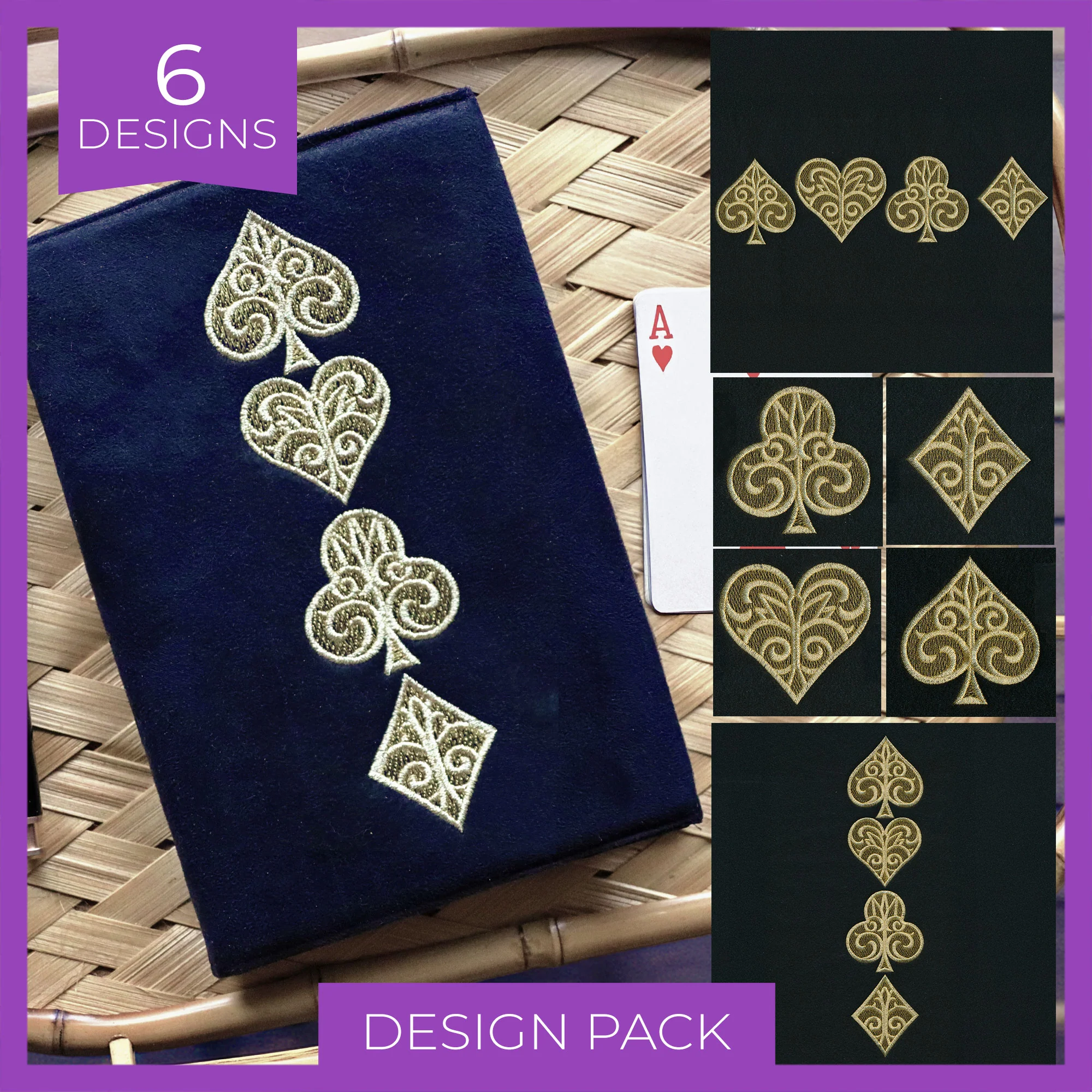 Gilded Card Suits Design Pack - Image 2