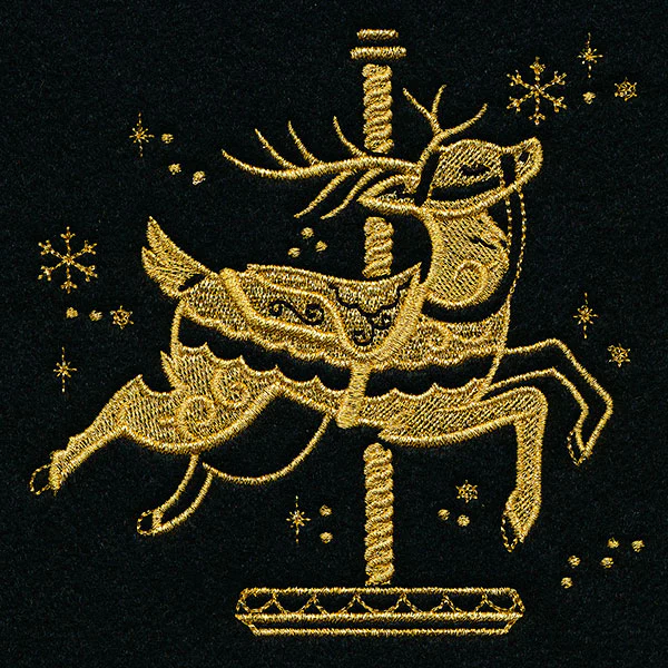 Gilded Christmas Carousel Reindeer - Image 7